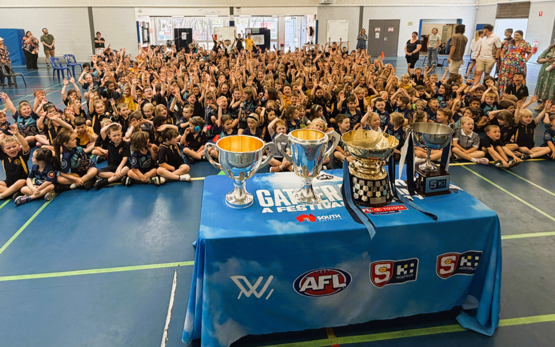 Footy Premiership Silverware Tours Through Port Noarlunga Primary